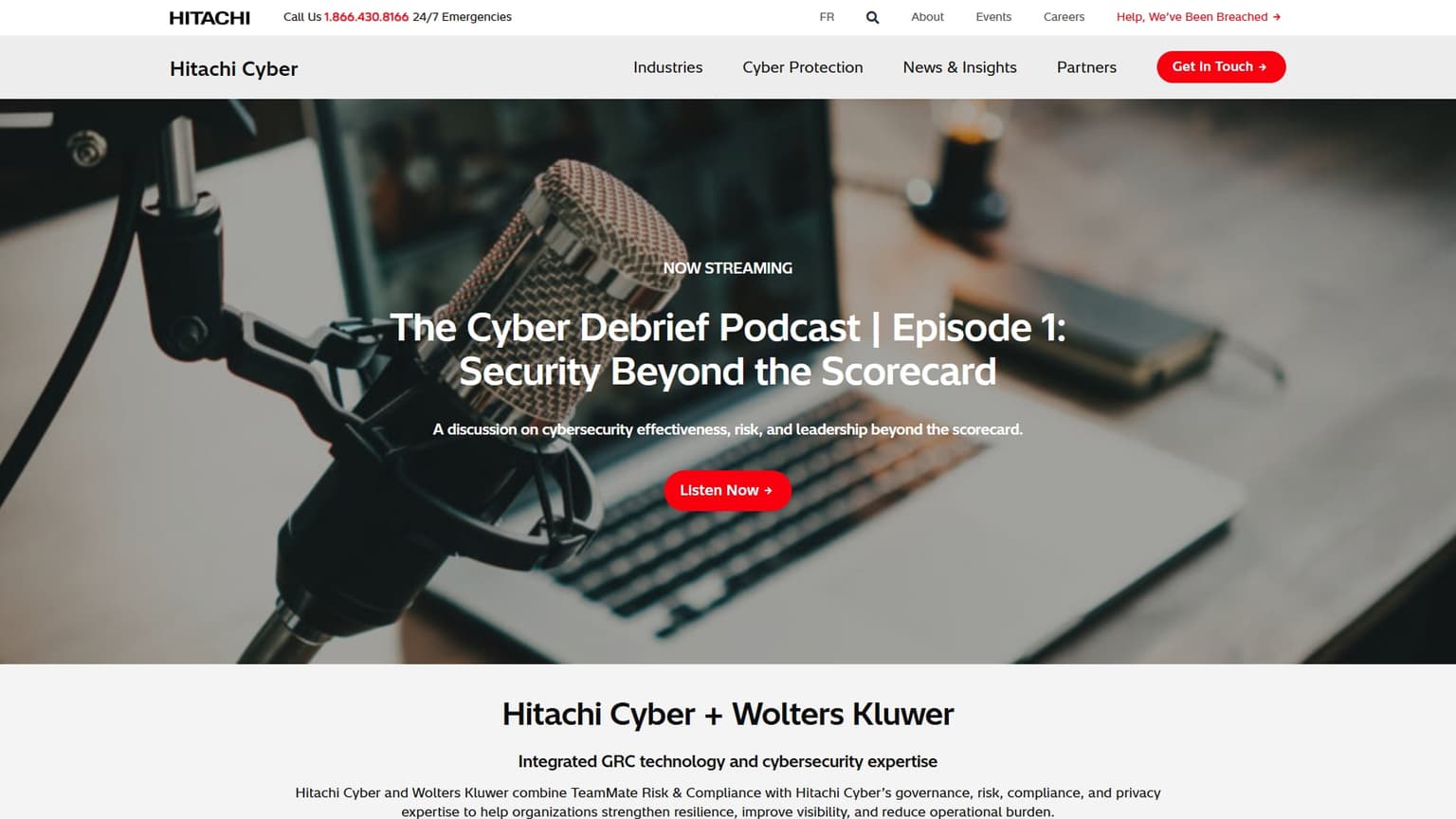 Hitachi Cyber Website Desktop Version