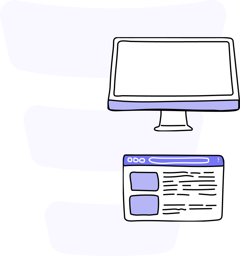 Un moniteur et une page de site web devant le logo de Leadhouse