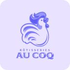 Logo Au Coq en mauve