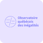 Logo de l'obersavatoire Québecois des inégalités en mauve